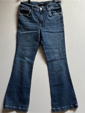 Mavi Sydney High Rise Flare Jeans Deep Blue Wash Size 30
